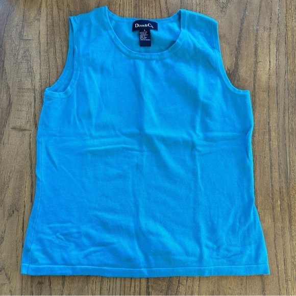 Denim & Co. Basic Sleeveless Tops Set Coral, Lime, Blue Vintage Cotton Small - Picture 5 of 8